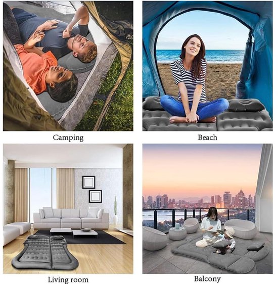 Dropship 4inch Self-Inflating Sleeping Pad For Camping, Outdoor Large 8030 Thick Memory Foam Pads Portable 4 Season Camping Mattress For Tents Car Hiking Sleeping Mat Foldable Guest Bed - View #8
