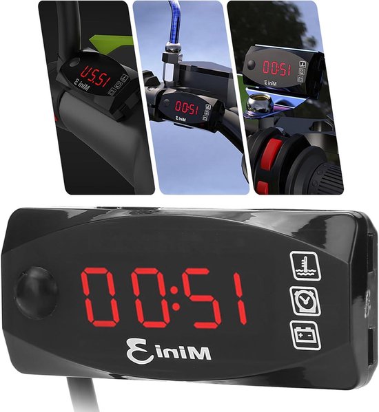 Meter, rood universele motorfiets digitale thermometer voor racescooter