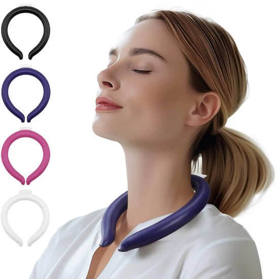 Glacière pour cou Stretton 2x - Glacière réglable pour cou - Glacière étanche - Rafraîchissement du cou en été ou par temps chaud - Pack de glace en gel - Blauw et rose