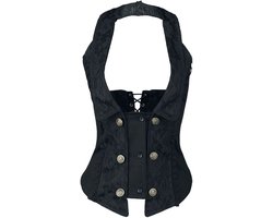 Burleska Melissa Waist Coat Dames Onderborstkorset - zwart - L