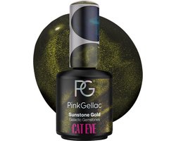Pink Gellac Cat Eye Gellak - Sunstone Gold 15 ml - Zonder Magneet - Goude Gel Nagellak - Gel Nagels Producten