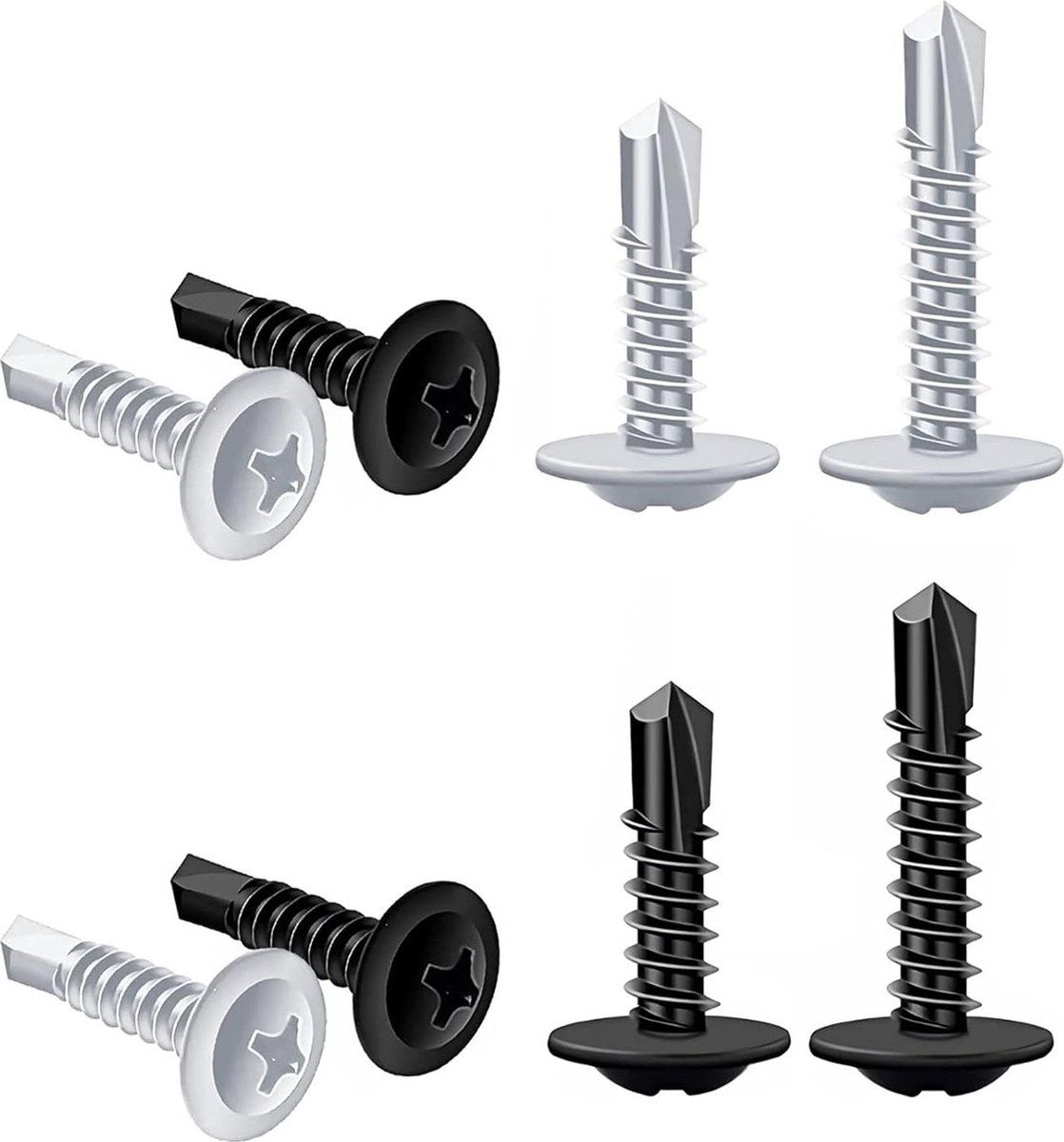 Zelftappende Schroeven 120 Stuks - Roestvrij Staal Torx Phillips - Metalen Wand Hout - M4.2x13mm M4.2x19mm .