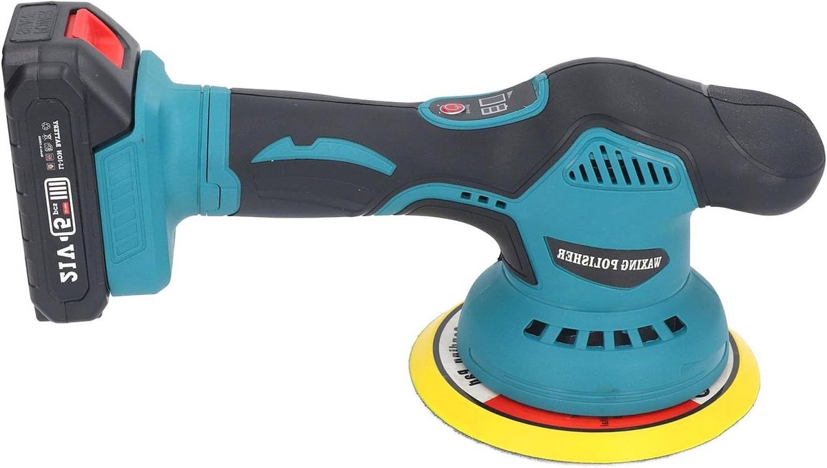 Excentrische polijstmachine 2800 tot 5500 omw/min - 6 snelheden - oplaadbaar - voor autodetailing .
