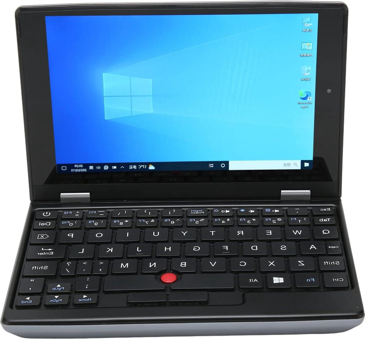 Nieuwe Mini Laptop 2023 met J4105 CPU en 7.0 Inch Touch Screen - Mini Desktop Computer met 12 GB RAM voor Windows 11 - WiFi Front Camera BT4.2 USB3.0 (12G+1T EU-stekker) .