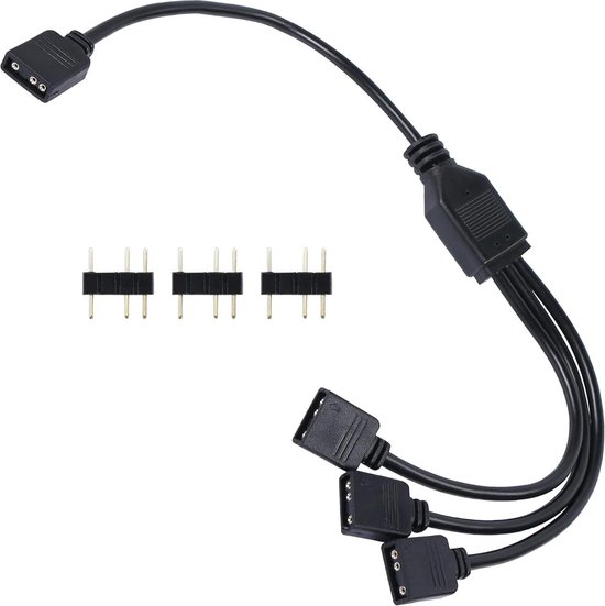 ARGB-Splitterkabel 5V 3-polig – 1-zu-2, 28 Cm, Für PC-Beleuchtung & Lüfter
