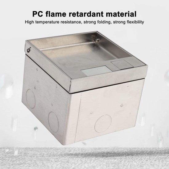 Verzonken Vloercontactdoos, 4000W Verzonken Plat Verborgen Stopcontact 3 * 16A Stopcontact Roestvrij Staal Verzonken Vloercontactdoos, EU-stopcontactset voor Thuishotelschool