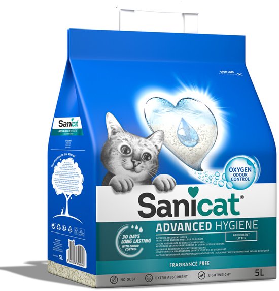 Sanicat Kattenbakvulling Advanced Hygiene 5 liter