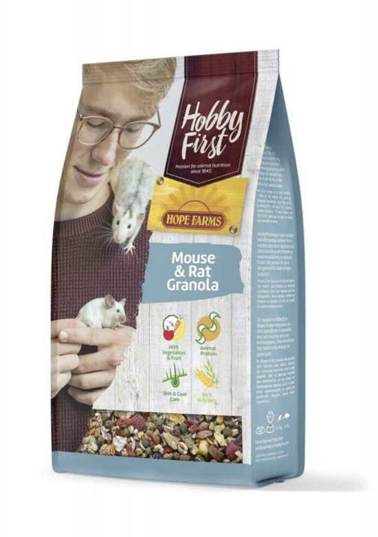 HobbyFirst Hope Farms Muis & Rat Granola - 6 x 800 gr - Voordeelverpakking