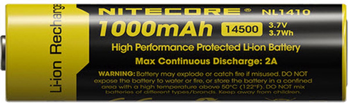 Image of 14500 Li-ion battery 1000 mah