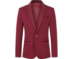 Allthemen Heren Stretch Blazer Slim Fit Jasje - Zakelijk Pak Jasje - M