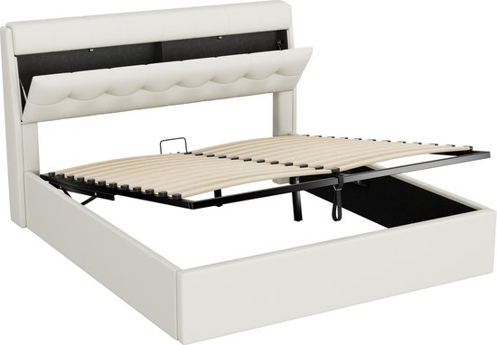 Emporius Gestoffeerd Bed 160 X 200 Fado - Tweepersoonsbed Met Opbergruimte Fluweel Lichtrgrijs Jasmine 90