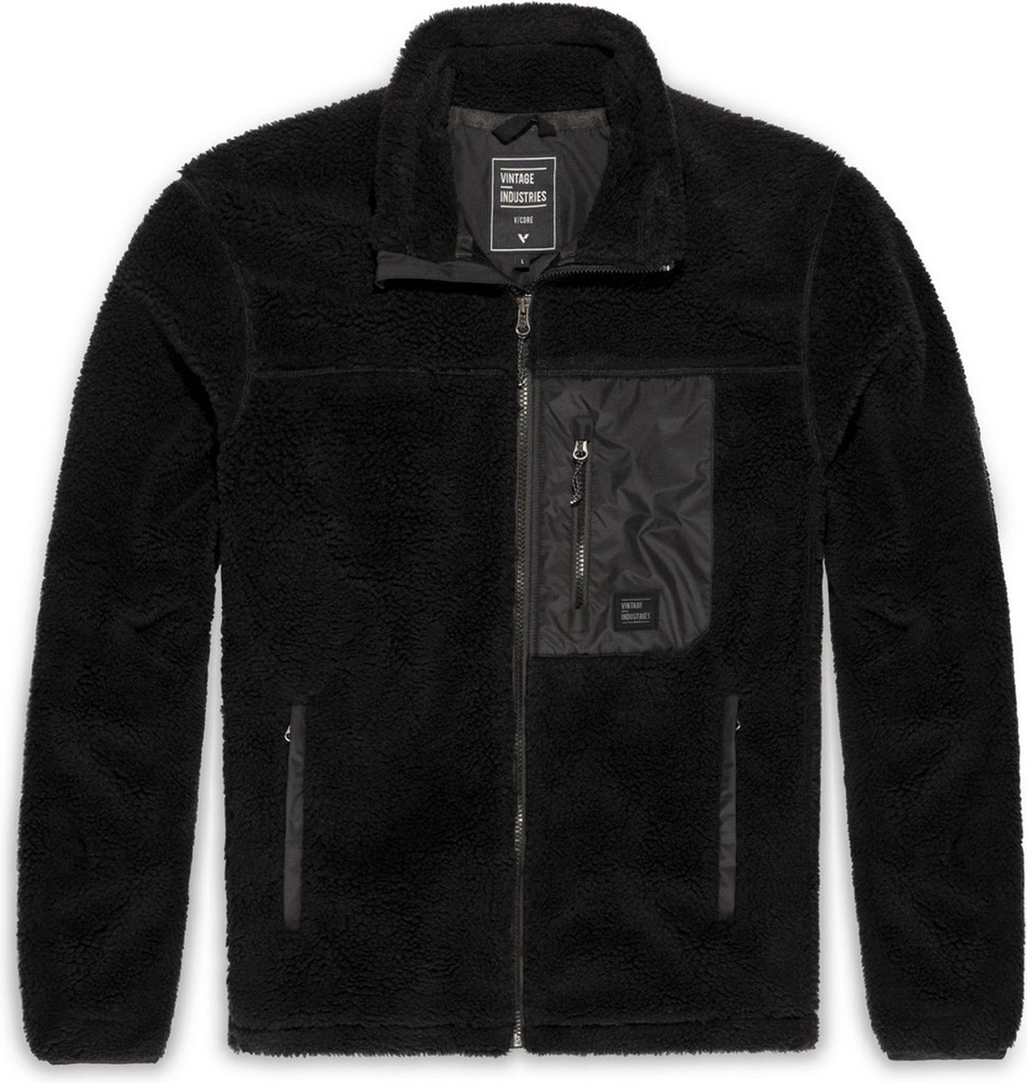 Vintage Industries - Kodi Sherpa Fleece Vest - Zwart -Maat M