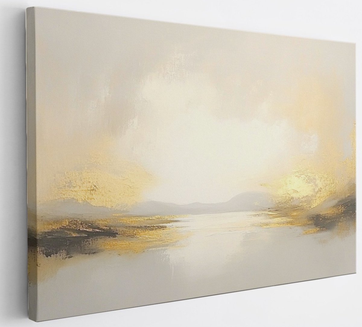 Saammp Canvas Schilderij - Landschap - Neutraal - Abstract kunstwerk - 30x20 - Foto op canvas - Wanddecoratie - Muurdecoratie Woonkamer - Slaapkamer decoratie - Canvas Print Multicolor