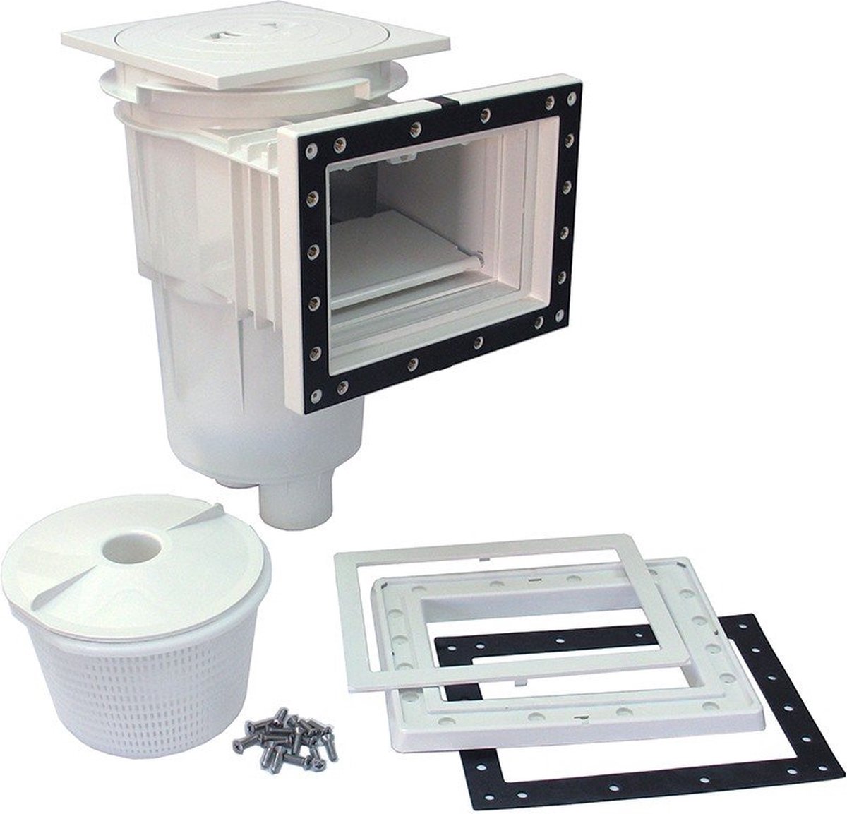 Astralpool 11309 Skimmer Standaard Mondstuk Vierkante Afdekking Voor Liner Zwembaden 17.5l Transparant