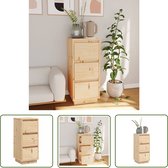 The Living Store Meuble de rangement Bois de pin - 32 x 34 x 75 cm - non traité