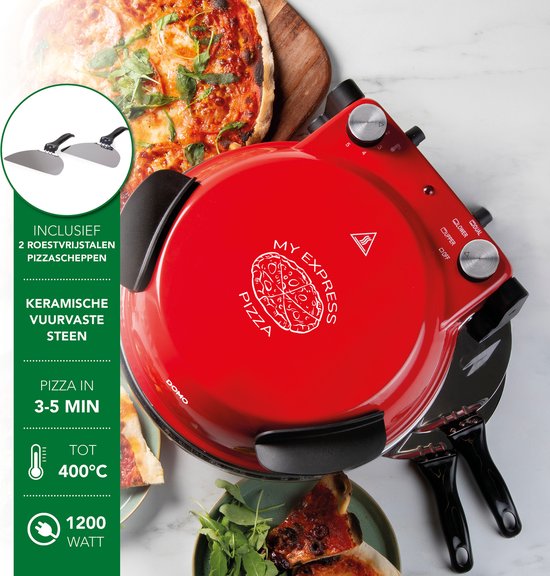 DOMO DO9284PZ Pizzamaker My Express - Rood — afbeelding 4