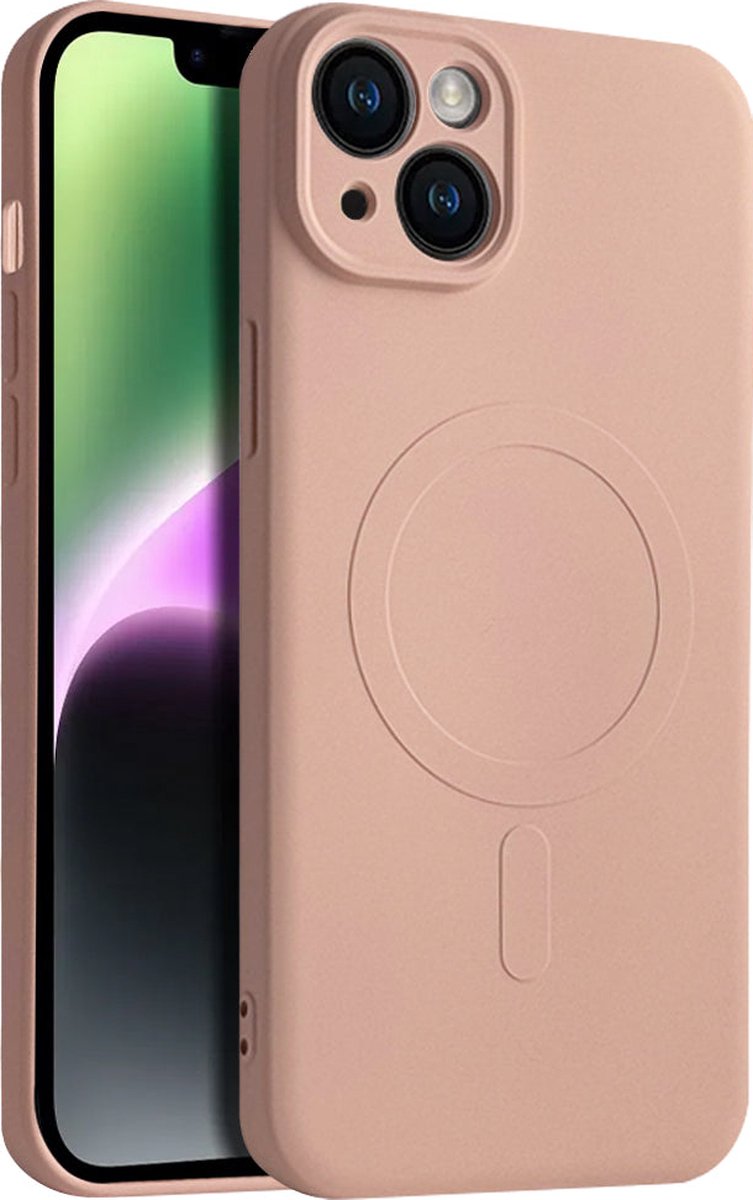 Casify Siliconen Hoesje geschikt voor MagSafe iPhone 15 Plus Hoesje - Roze