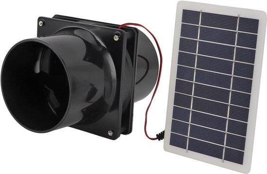 10W 12V Zonnepaneel Ventilatorset - Krachtige Afzuigventilator Voor Kippenhok, Kas En Huisdierverblijf