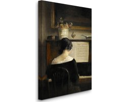 Omslag van Carl Holsøe - Interior with the Lady at the Piano - Interieur met de dame aan de piano (date unknown) - 3:2