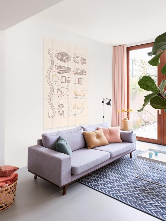 IXXI Serpent - Anatomie, Aster Edition - 100 x 140 cm - Gratis ophangtool - Grote wanddecoratie en posters - Technische Tekening, Illustraties, Line