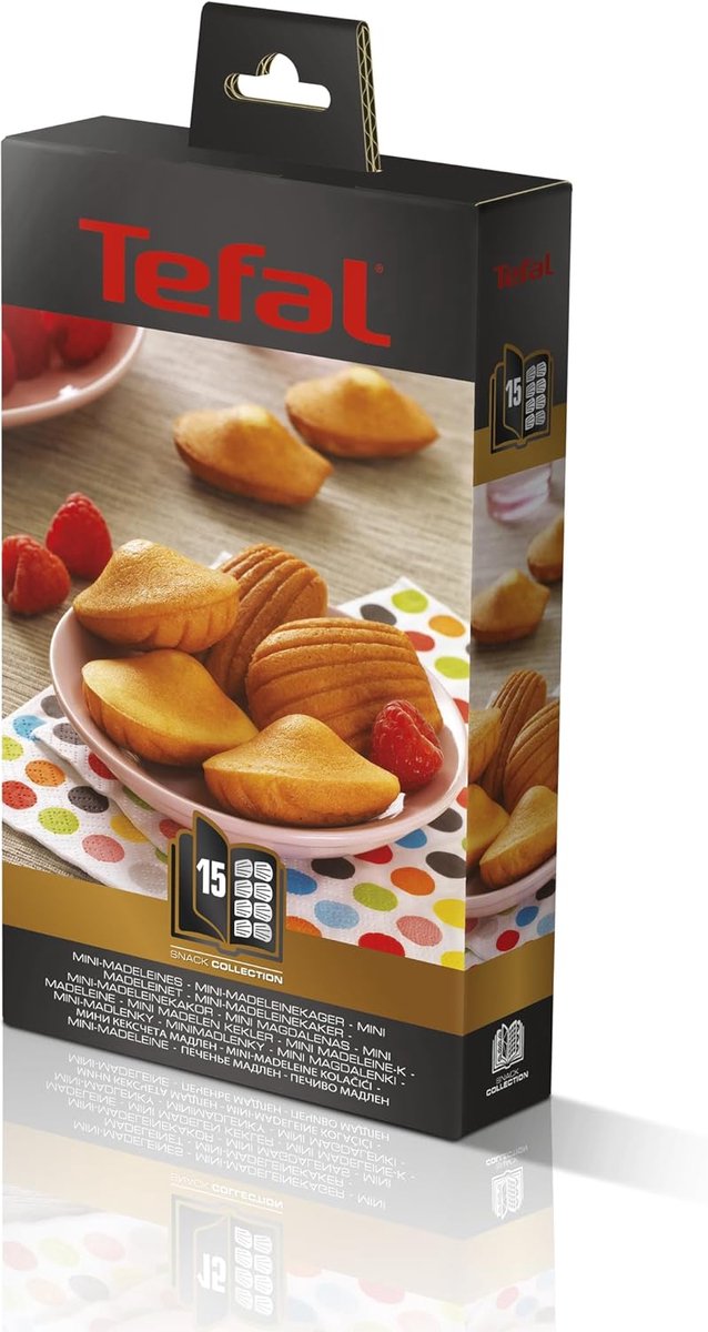 Antiaanbaklaag Mini Madeleine bord - Zwart