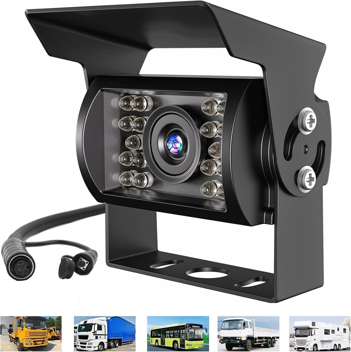 Draadloze Achteruitrijcamera voor Auto, Truck, Pickup, Van, SUV en Camper - Eenvoudige Installatie, Waterdicht, Helder Beeld, Nachtzicht