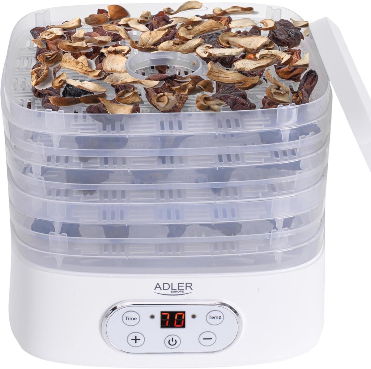 Voedseldehydrator 550W - Droogautomaat voor Voeding, Wit