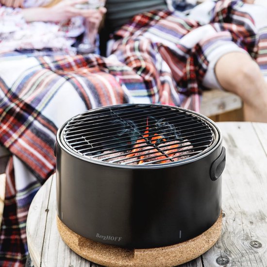 Draagbare houtskool tafelgrill - Compacte camping grill met accessoires van Merkloos — afbeelding 3