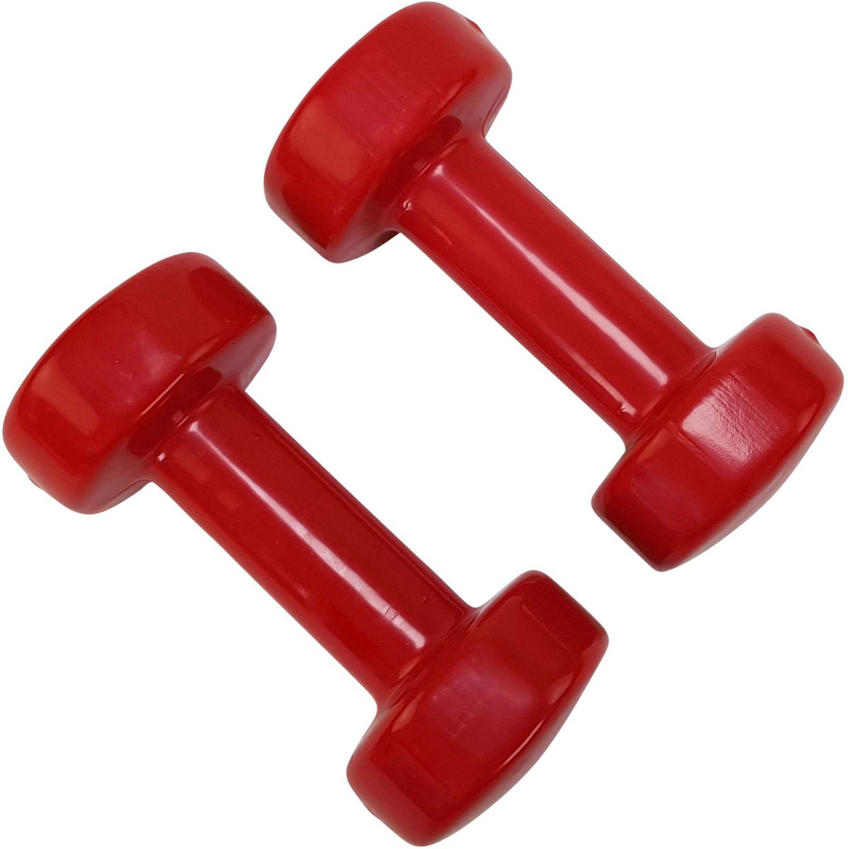 Tunturi Dumbbell set - 2 x 3,0 kg - Vinyl - Rood - Incl. gratis fitness app – foto 2
