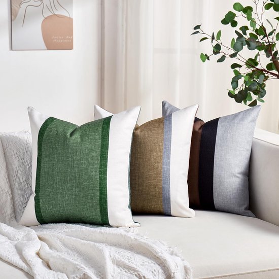 OTPIPCS Kusseninzetstukken 50 x 50 cm, verpakking van 4 stuks - Zachte en pluizige grote decoratieve witte vierkante 50 x 50 cm sierkussenvullingen voor woonkamer, bank en slaapkamer interieurkussens
