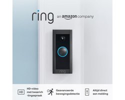 Video Doorbell Wired met HD-video geavanceerde bewegingsdetectie bedrade installatie en gratis proefabonnement van 30 dagen op Protect Plan