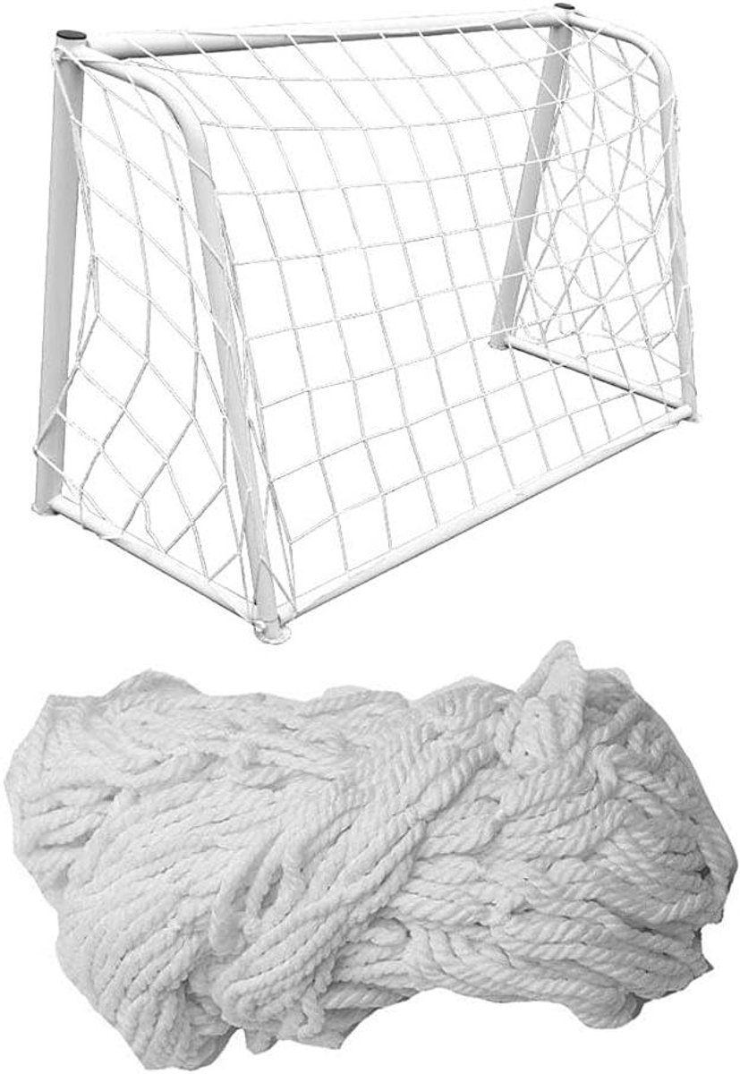 Voetbal Doel Net - Vervangend Net Voor Training - 1 stuk - Wit - 200x300 cm