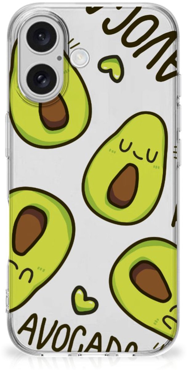 iPhone 16 plus Telefoonhoesje met Naam Avocado Singing