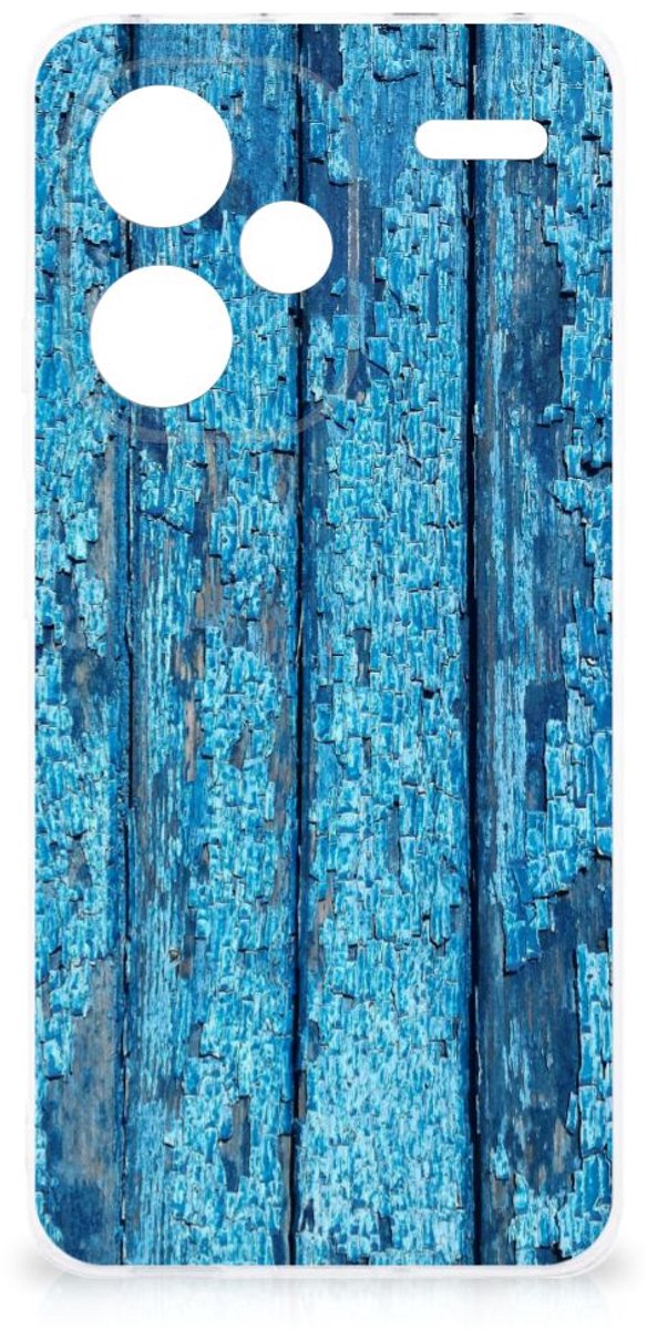 Xiaomi Redmi Note 13 Pro Plus Bumper Hoesje Wood Blue