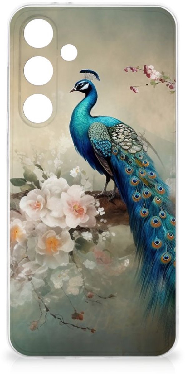 TPU Hoesje voor Samsung Galaxy S24 FE Vintage Pauwen