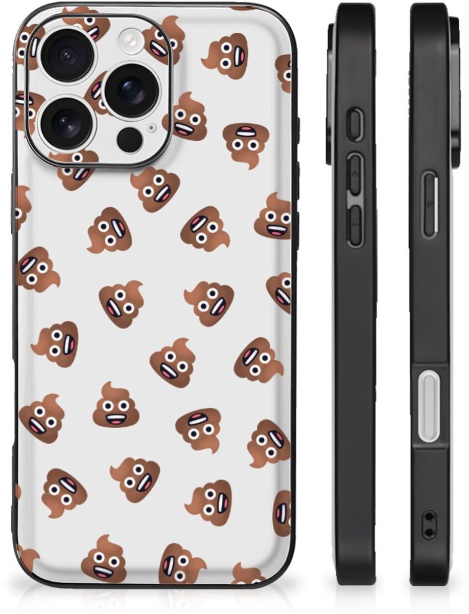 Back Case voor iPhone 16 Pro Poep Emojis