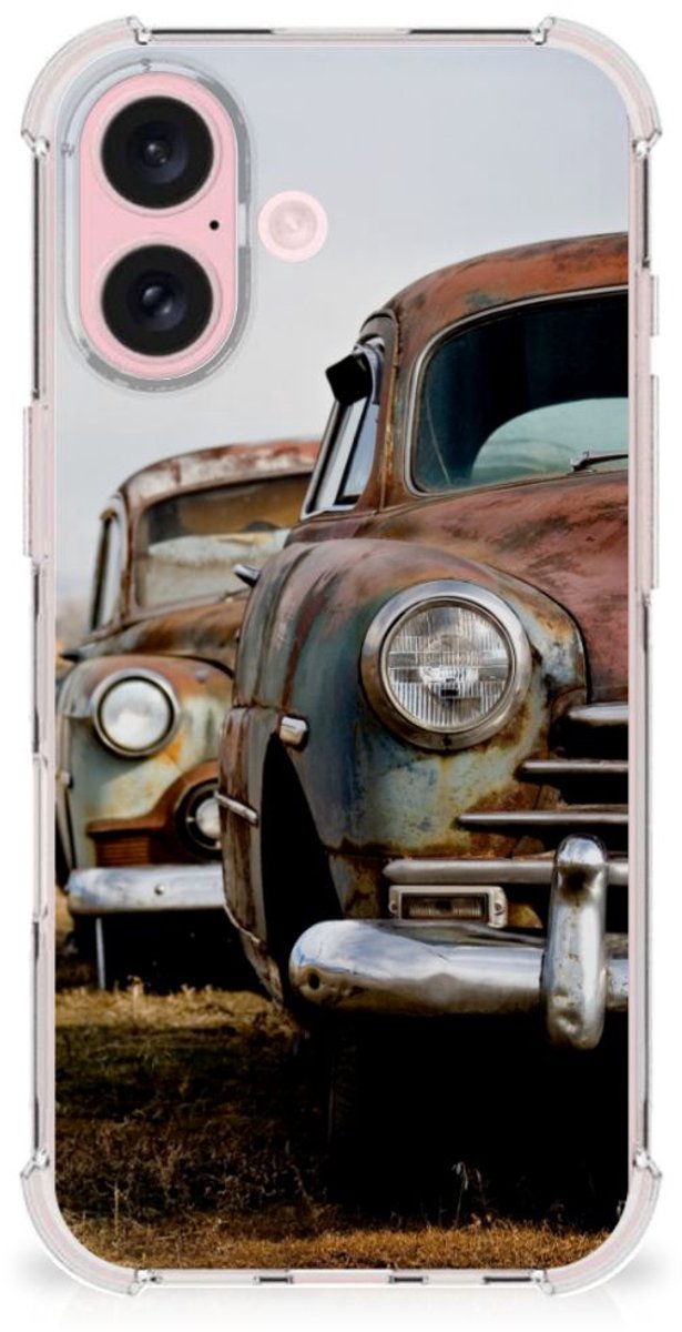 iPhone 16 Anti-shock Hoesje met foto Vintage Auto