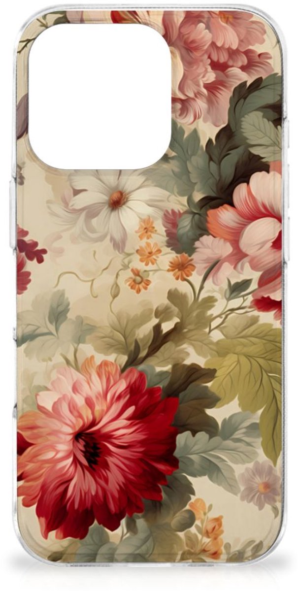 TPU Case voor iPhone 16 Pro Bloemen