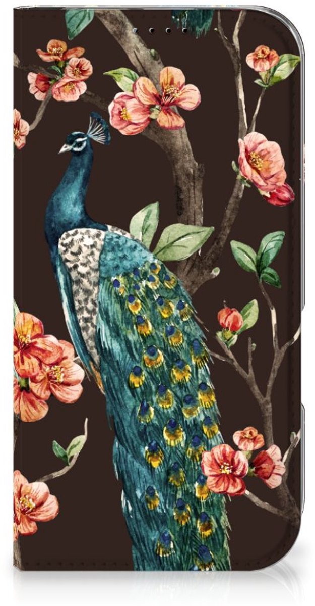 iPhone 16 Hoesje maken Pauw met Bloemen
