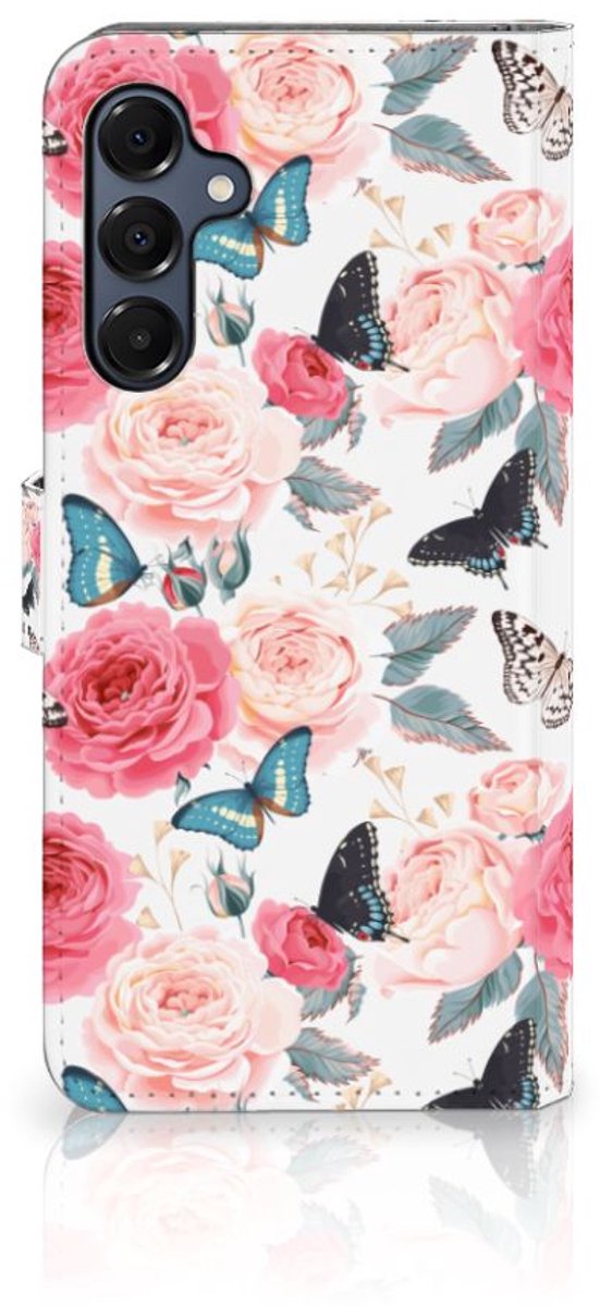 Samsung Galaxy A16 4G/5G Hoesje Butterfly Roses
