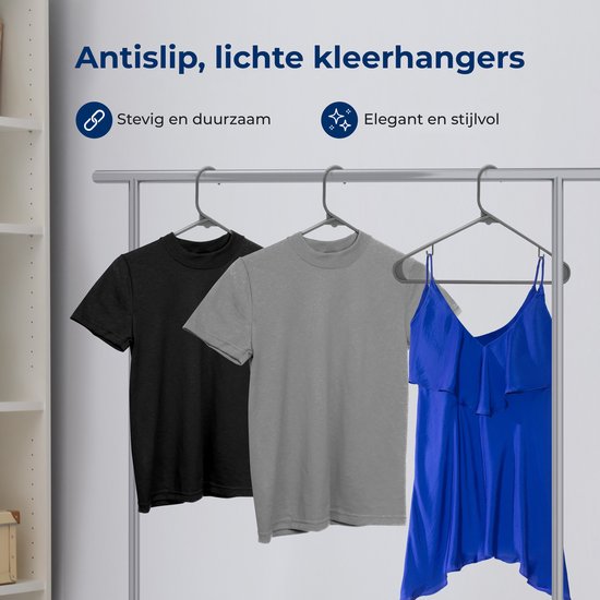 SereneLife Kleerhanger - Fluwelen Hangers - Antislip Ruimtebesparende