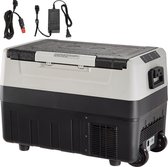 Bol.com Mini Koelkast 45L - Auto Koelkast - Camping Koelkast - 2 in 1 Dubbele Zone - 100/240V/12V Auto Stekker - Grijs aanbieding
