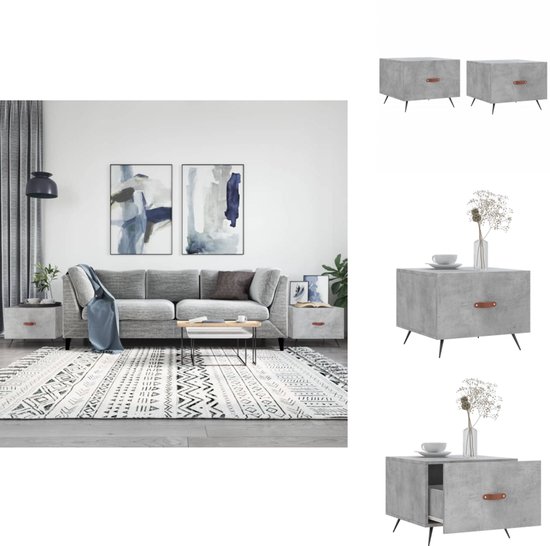 Salontafel met Infinity LED 50x50x50 cm bruin eikenkleurig