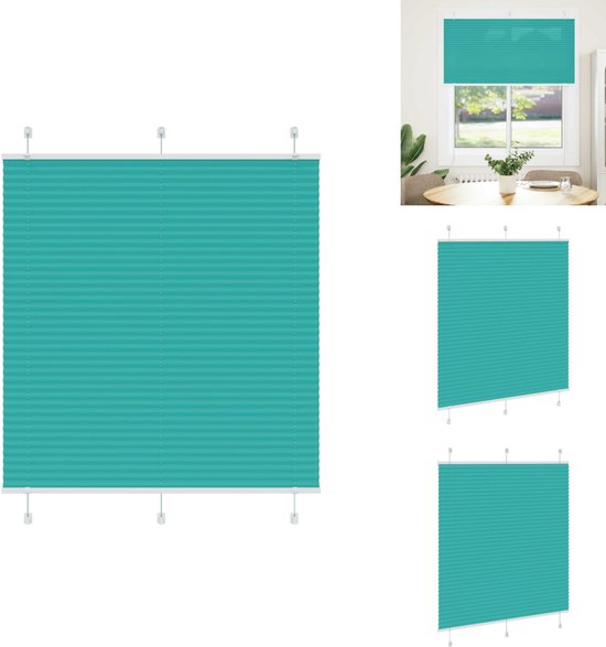 Geplooide Jaloezieën 50 x 190 cm Ichtbescherming, Geplooide, Klembevestiging, Inkijk- en Geluidsbescherming, Zonder Boren Jaloezie Rolgordijn Voor Ramen, Deuren, Wit