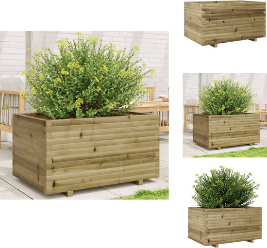 vidaXL Plantenbakken met poten 2 st cm geïmpregneerd hout, bloempot