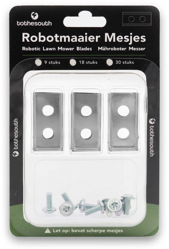 To the South® Robotmaaier mesjes staal geschikt voor Einhell FREELEXO BL Solo - 60 stuks van To the South — afbeelding 3