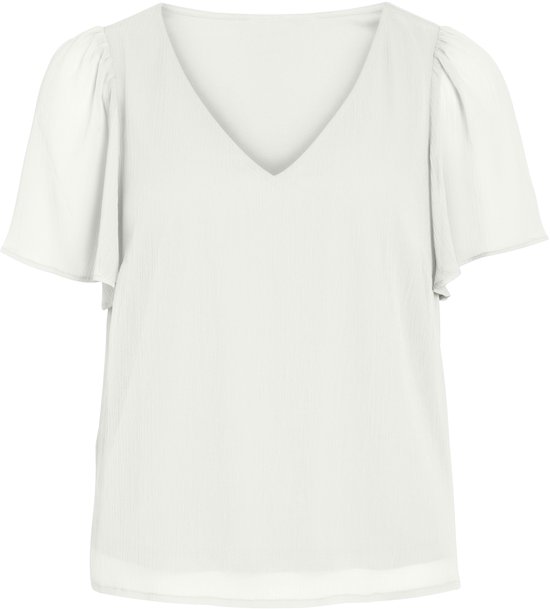 VILA - VIFALIA V-NECK S/S TOP - NOOS - Dames - Blouses