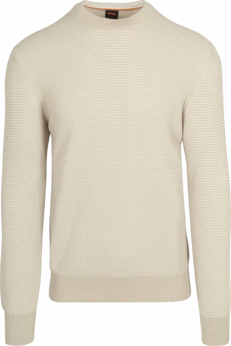 BOSS Pullover Amercury Ecru - Maat 3XL - Heren - Pullovers