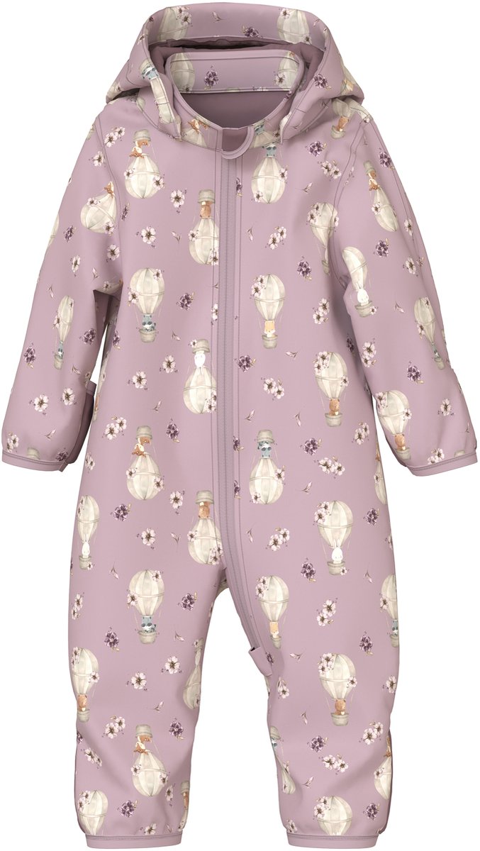NAME IT NBFALFA08 SOFTSHELL SUIT AOP FO Baby Ski jassen Keepsake Lilac