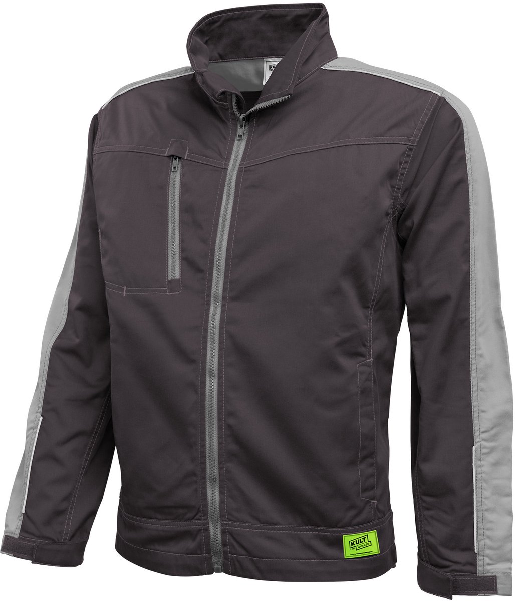 TMG KULT WORKER WORK Werkjas HEREN Veiligheidsjas Grijs - Cordura Versterkt - 270 GSM - Katoen Polyester Mix